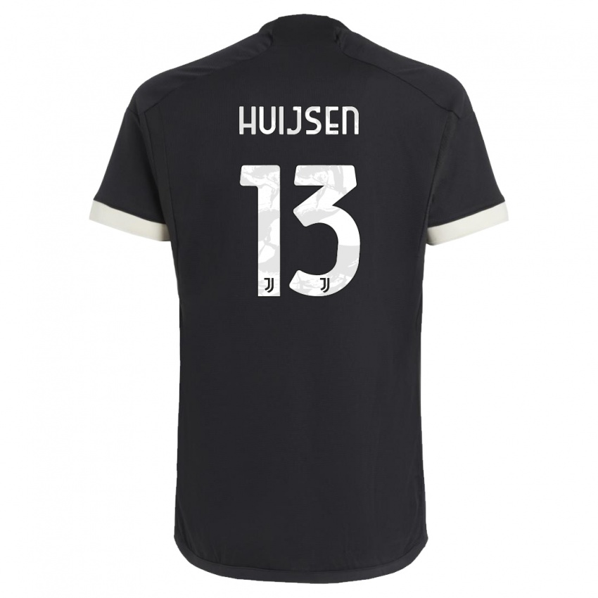 Mann Dean Huijsen #13 Svart Tredje Sett Drakt Trøye 2023/24 Skjorter T-Skjorte