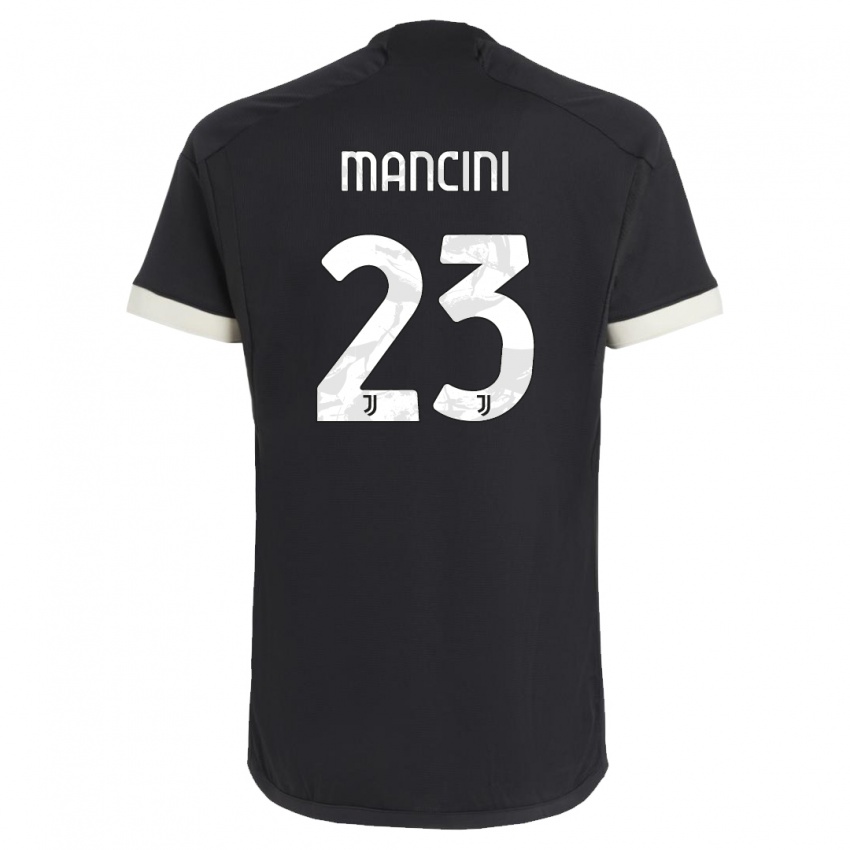 Mann Tommaso Mancini #23 Svart Tredje Sett Drakt Trøye 2023/24 Skjorter T-Skjorte