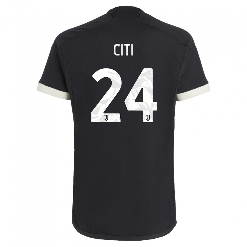Mann Alessandro Citi #24 Svart Tredje Sett Drakt Trøye 2023/24 Skjorter T-Skjorte
