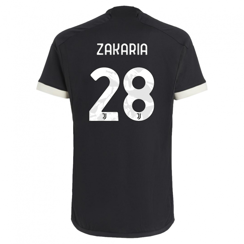Mann Denis Zakaria #28 Svart Tredje Sett Drakt Trøye 2023/24 Skjorter T-Skjorte