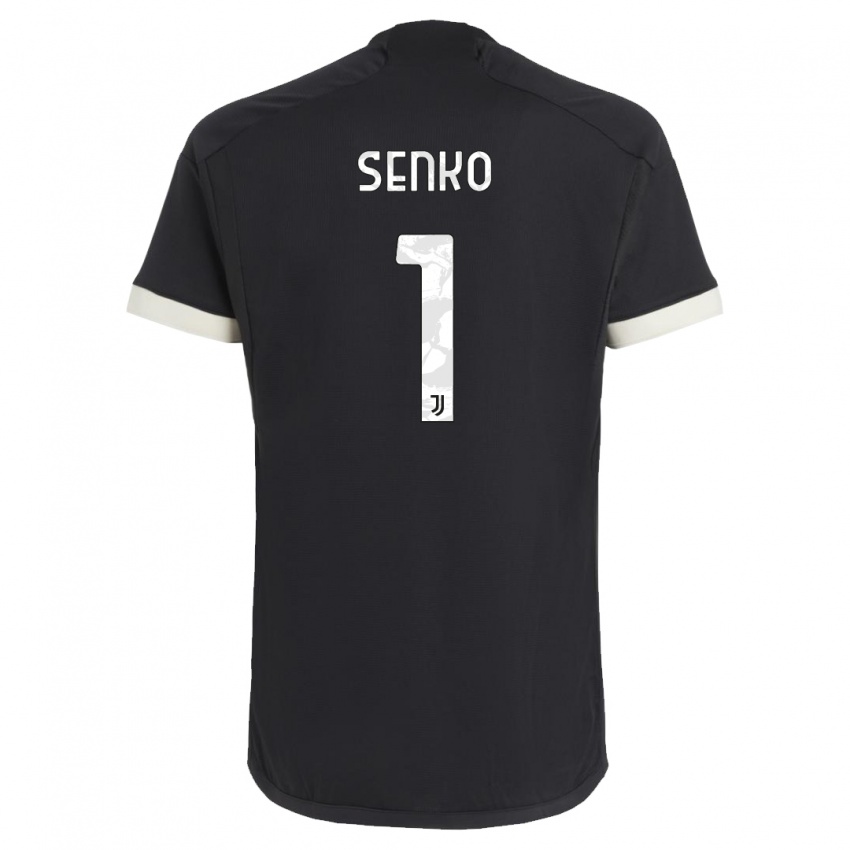 Mann Zsombor Senko #1 Svart Tredje Sett Drakt Trøye 2023/24 Skjorter T-Skjorte