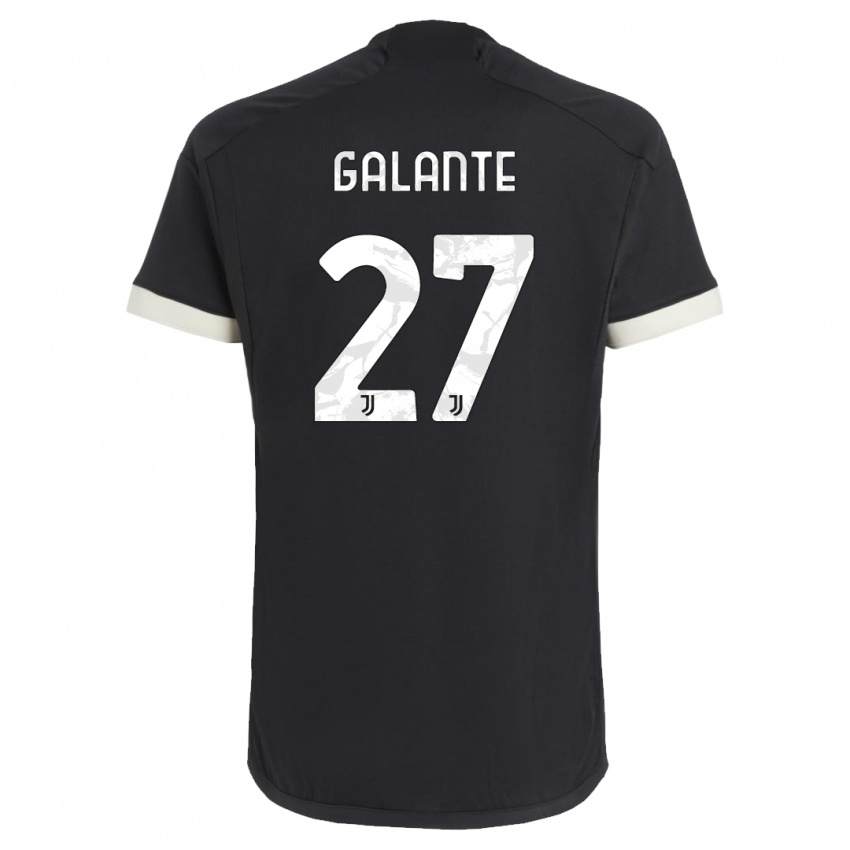 Mann Tommaso Galante #27 Svart Tredje Sett Drakt Trøye 2023/24 Skjorter T-Skjorte