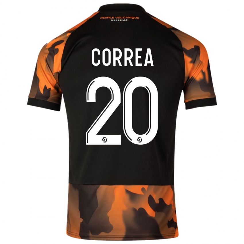 Mann Joaquín Correa #20 Svart Oransje Tredje Sett Drakt Trøye 2023/24 Skjorter T-Skjorte