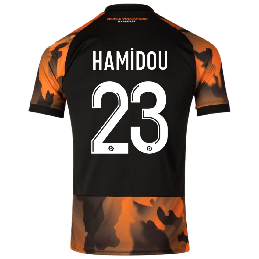 Mann Jamila Hamidou #23 Svart Oransje Tredje Sett Drakt Trøye 2023/24 Skjorter T-Skjorte