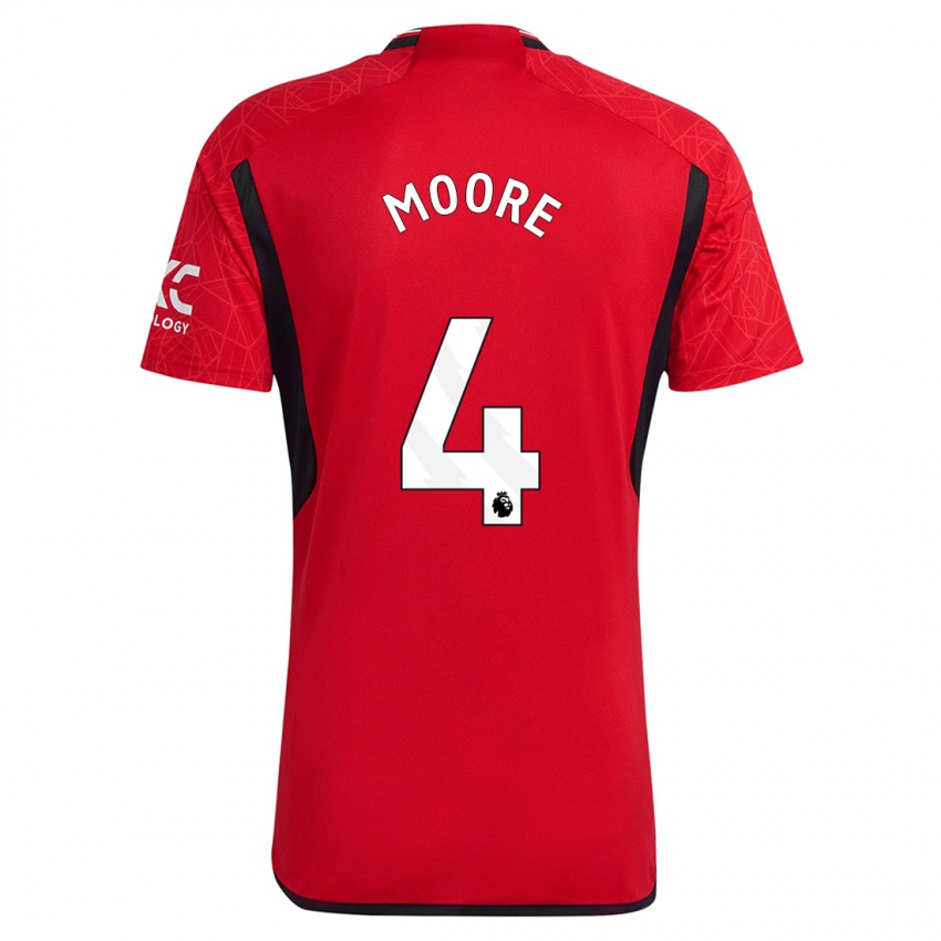 Dame Jade Moore #4 Rød Hjemmetrøye Drakt Trøye 2023/24 Skjorter T-Skjorte