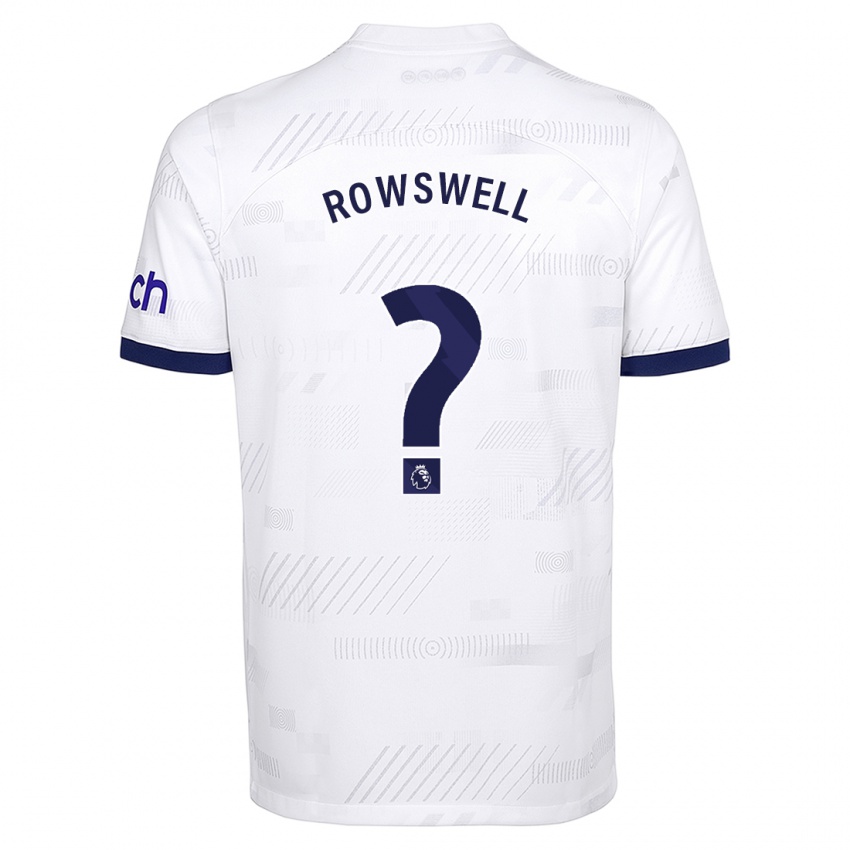 Dame James Rowswell #0 Hvit Hjemmetrøye Drakt Trøye 2023/24 Skjorter T-Skjorte