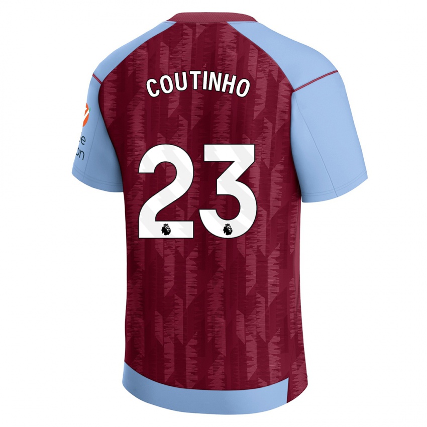 Dame Philippe Coutinho #23 Klart Blå Hjemmetrøye Drakt Trøye 2023/24 Skjorter T-Skjorte