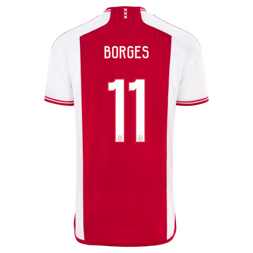 Dame Carlos Borges #11 Rød Hvit Hjemmetrøye Drakt Trøye 2023/24 Skjorter T-Skjorte