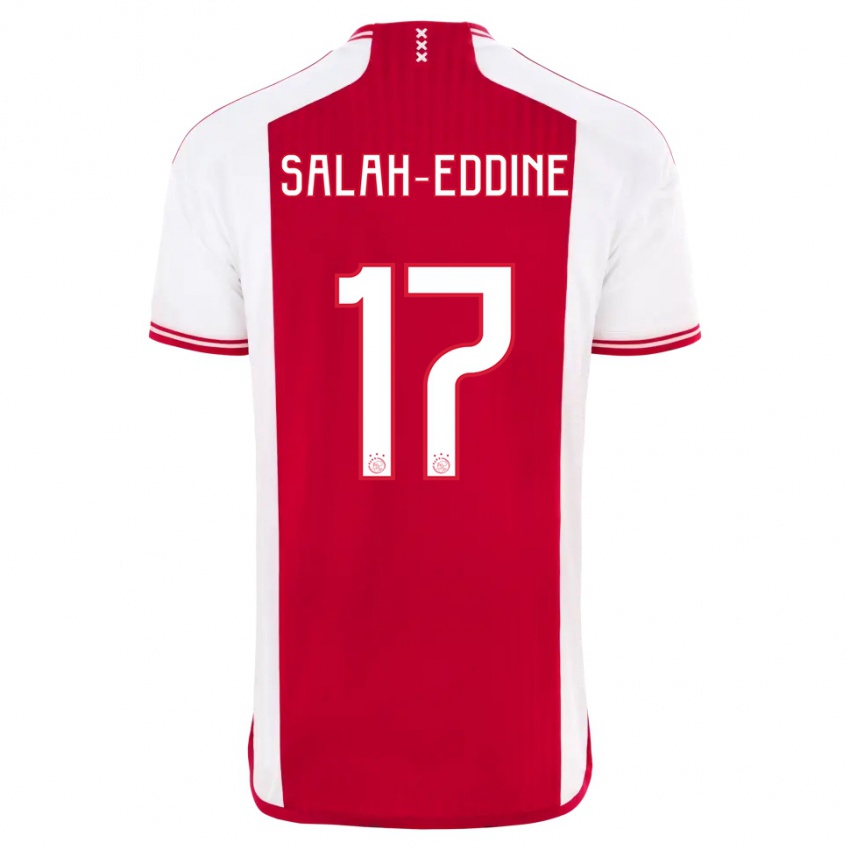 Dame Anass Salah-Eddine #17 Rød Hvit Hjemmetrøye Drakt Trøye 2023/24 Skjorter T-Skjorte