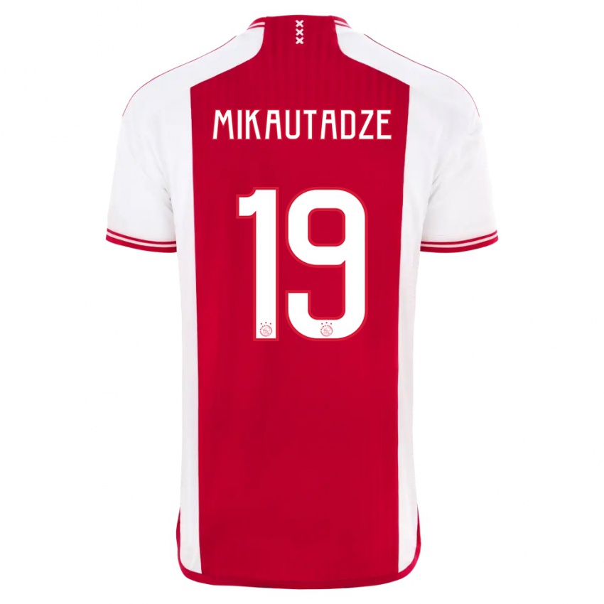 Dame Georges Mikautadze #19 Rød Hvit Hjemmetrøye Drakt Trøye 2023/24 Skjorter T-Skjorte