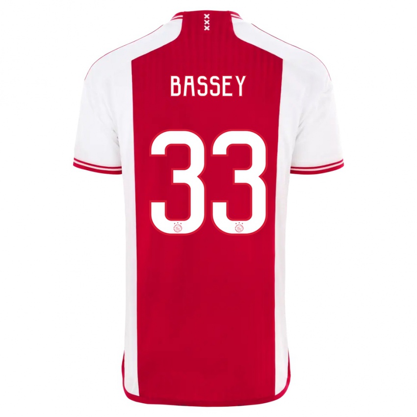 Dame Calvin Bassey #33 Rød Hvit Hjemmetrøye Drakt Trøye 2023/24 Skjorter T-Skjorte