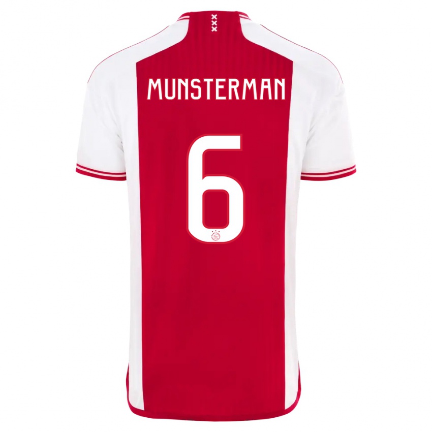 Dame Marthe Munsterman #6 Rød Hvit Hjemmetrøye Drakt Trøye 2023/24 Skjorter T-Skjorte