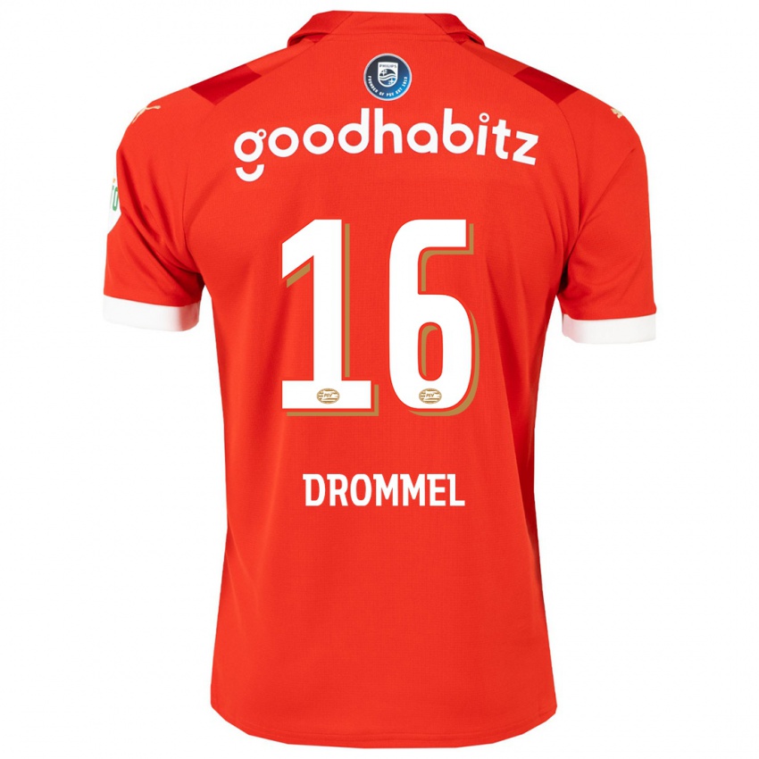 Dame Joel Drommel #16 Rød Hjemmetrøye Drakt Trøye 2023/24 Skjorter T-Skjorte