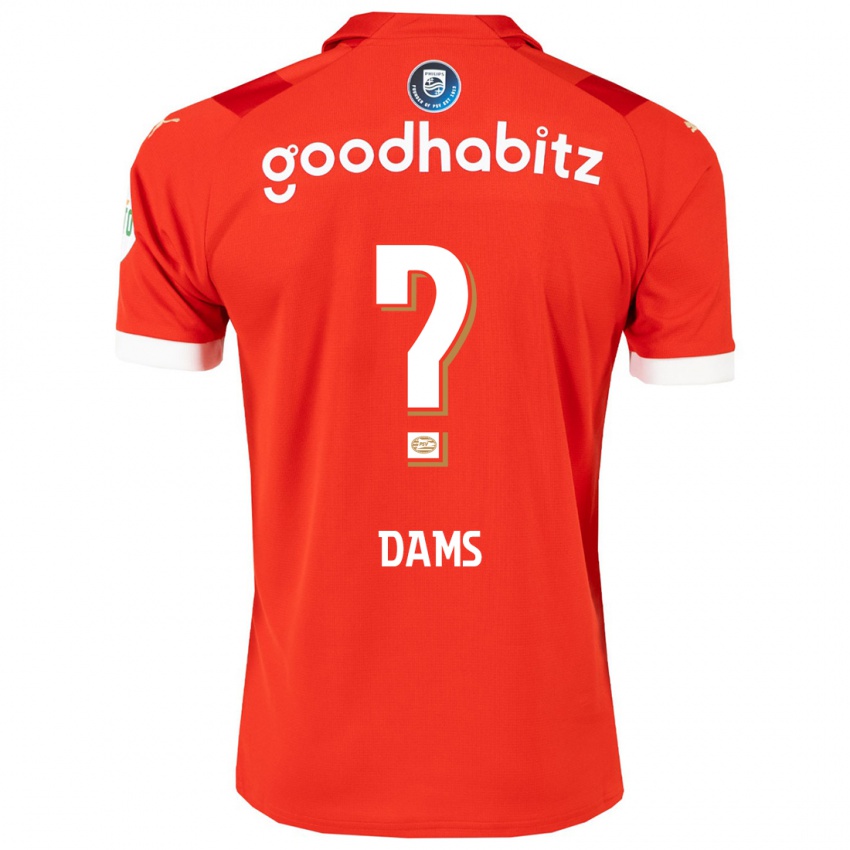 Dame Matteo Dams #0 Rød Hjemmetrøye Drakt Trøye 2023/24 Skjorter T-Skjorte