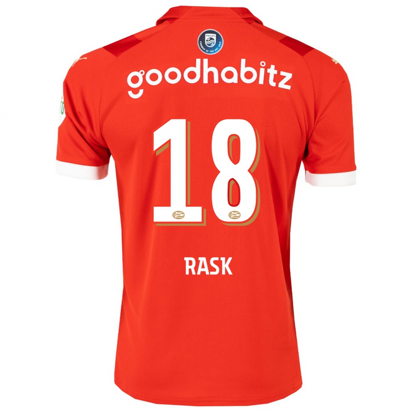 Dame Caroline Rask #18 Rød Hjemmetrøye Drakt Trøye 2023/24 Skjorter T-Skjorte
