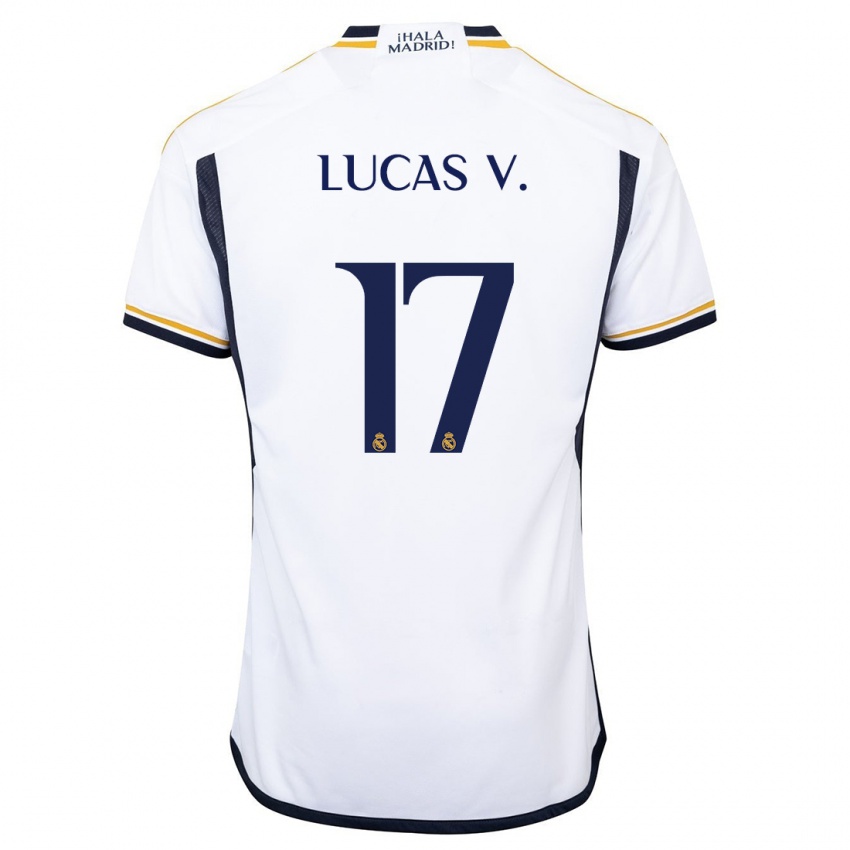 Dame Lucas Vazquez #17 Hvit Hjemmetrøye Drakt Trøye 2023/24 Skjorter T-Skjorte