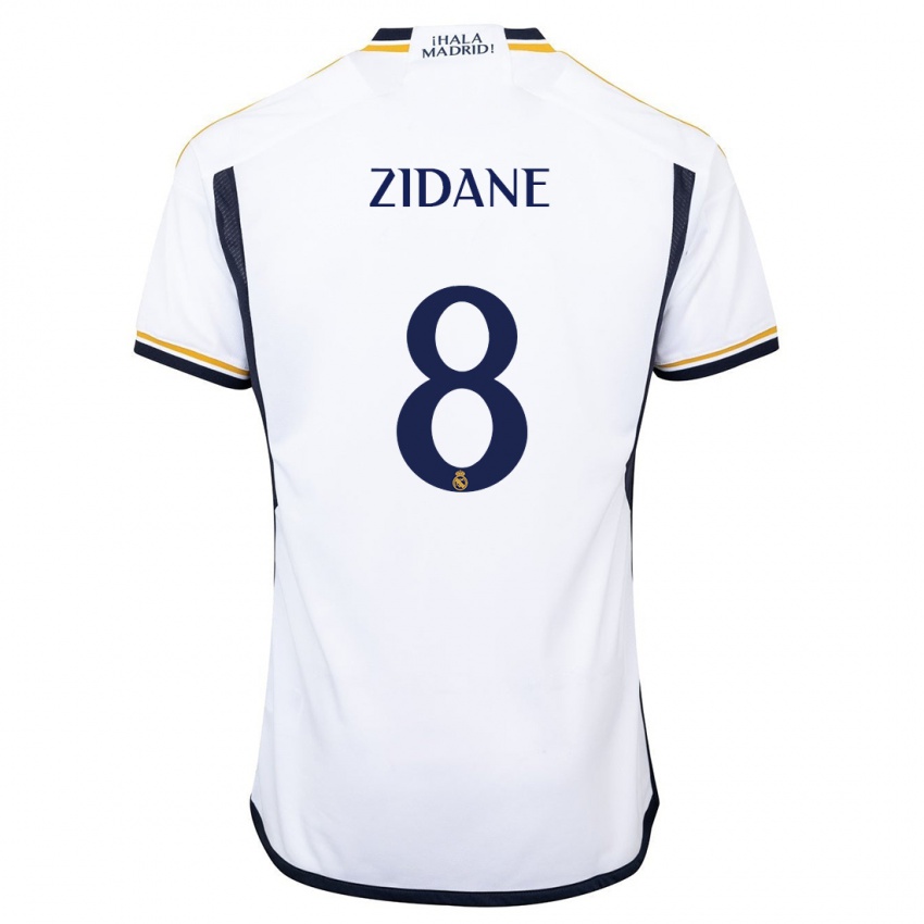 Dame Theo Zidane #8 Hvit Hjemmetrøye Drakt Trøye 2023/24 Skjorter T-Skjorte
