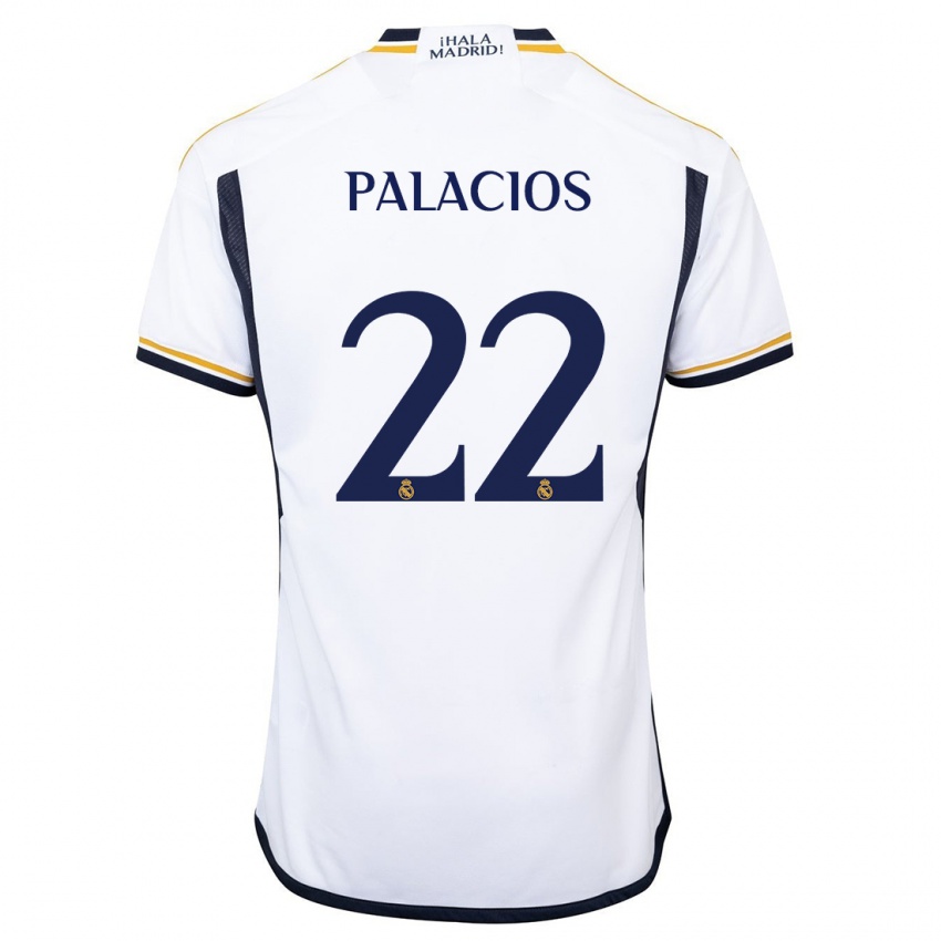Dame Cesar Palacios #22 Hvit Hjemmetrøye Drakt Trøye 2023/24 Skjorter T-Skjorte