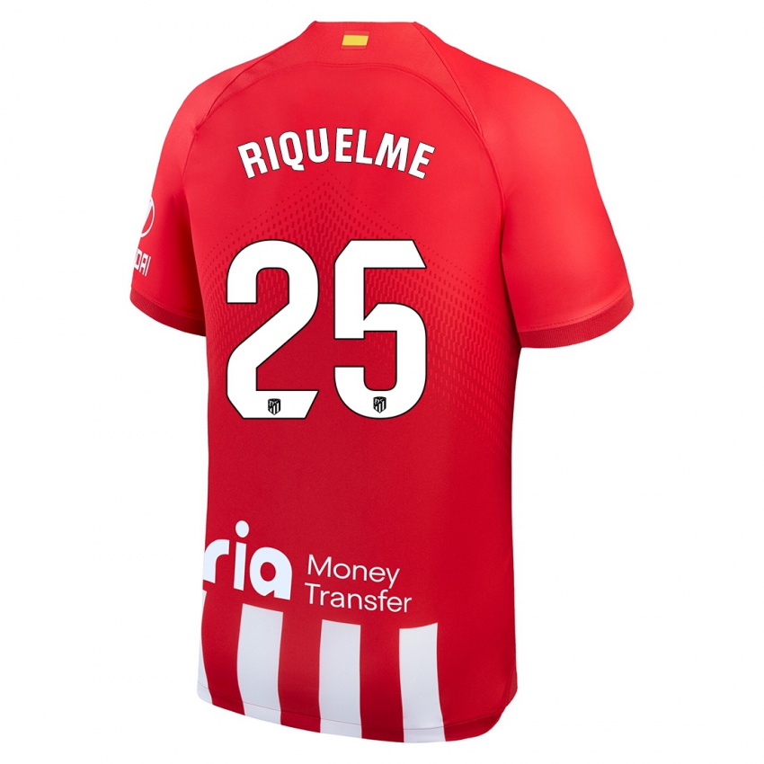 Dame Rodrigo Riquelme #25 Rød Hvit Hjemmetrøye Drakt Trøye 2023/24 Skjorter T-Skjorte