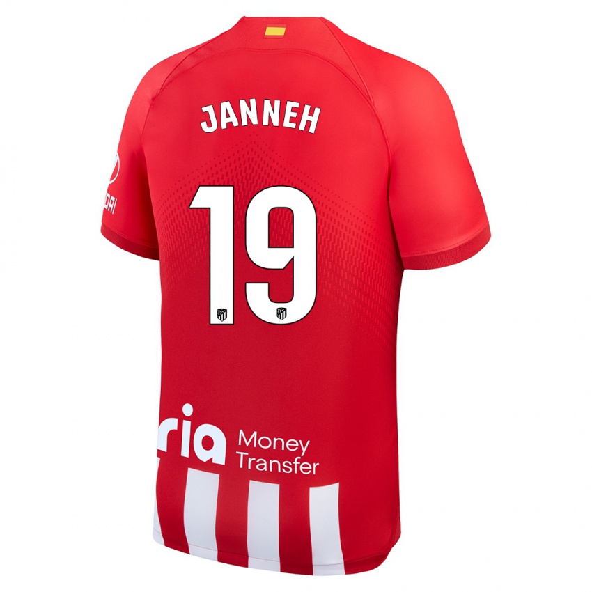 Dame Omar Janneh #19 Rød Hvit Hjemmetrøye Drakt Trøye 2023/24 Skjorter T-Skjorte