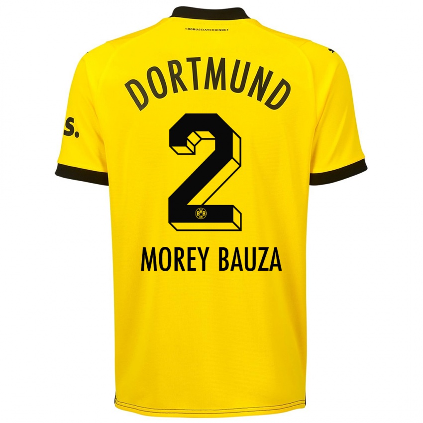 Dame Mateu Morey Bauza #2 Gul Hjemmetrøye Drakt Trøye 2023/24 Skjorter T-Skjorte