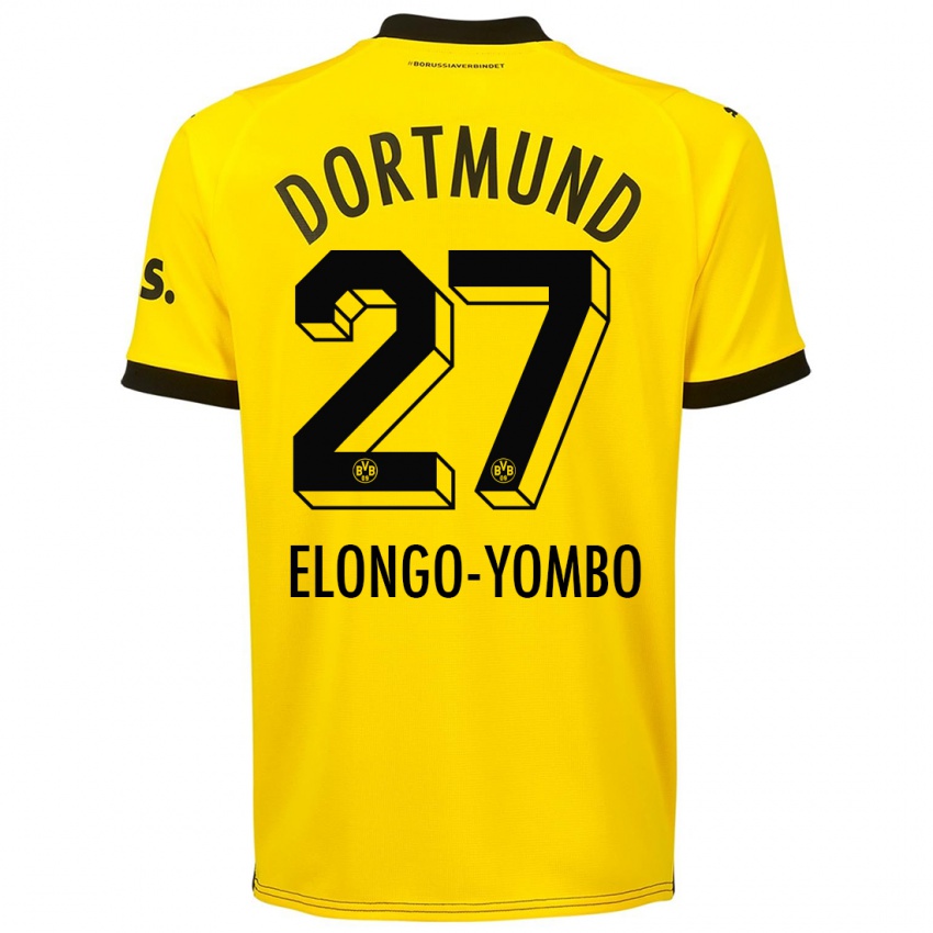 Dame Rodney Elongo-Yombo #27 Gul Hjemmetrøye Drakt Trøye 2023/24 Skjorter T-Skjorte