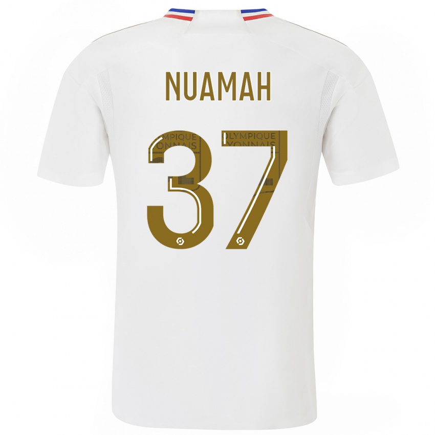 Dame Ernest Nuamah #37 Hvit Hjemmetrøye Drakt Trøye 2023/24 Skjorter T-Skjorte