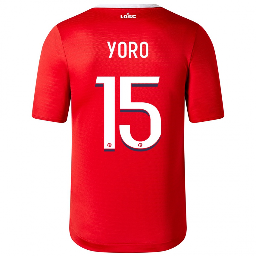 Dame Leny Yoro #15 Rød Hjemmetrøye Drakt Trøye 2023/24 Skjorter T-Skjorte