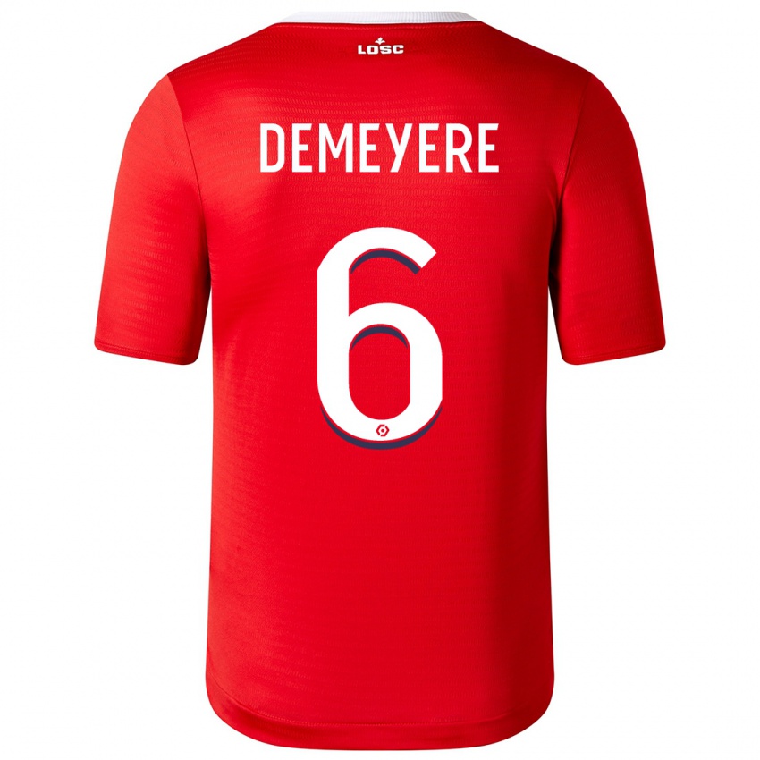 Dame Silke Demeyere #6 Rød Hjemmetrøye Drakt Trøye 2023/24 Skjorter T-Skjorte