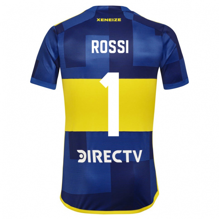 Dame Agustin Rossi #1 Mørk Blå Gul Hjemmetrøye Drakt Trøye 2023/24 Skjorter T-Skjorte