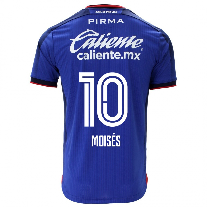 Dame Moisés Vieira #10 Blå Hjemmetrøye Drakt Trøye 2023/24 Skjorter T-Skjorte