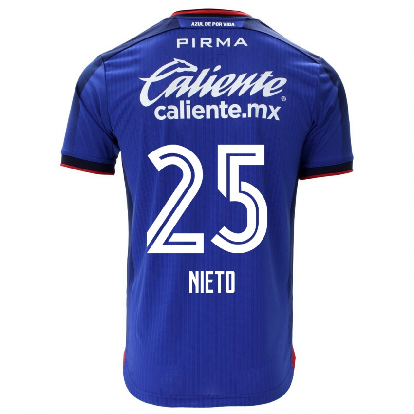 Dame Natsidieli Nieto #25 Blå Hjemmetrøye Drakt Trøye 2023/24 Skjorter T-Skjorte