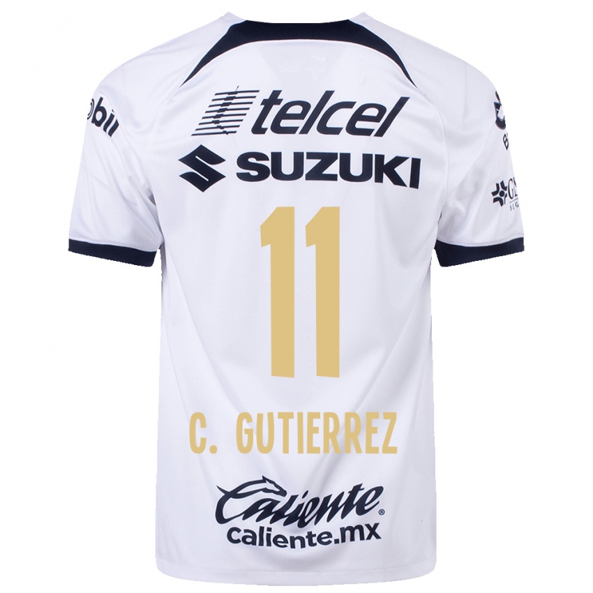 Dame Carlos Gutierrez #11 Hvit Hjemmetrøye Drakt Trøye 2023/24 Skjorter T-Skjorte