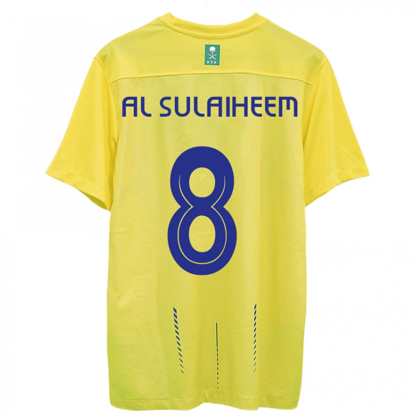 Dame Abdulmajeed Al-Sulaiheem #8 Gul Hjemmetrøye Drakt Trøye 2023/24 Skjorter T-Skjorte