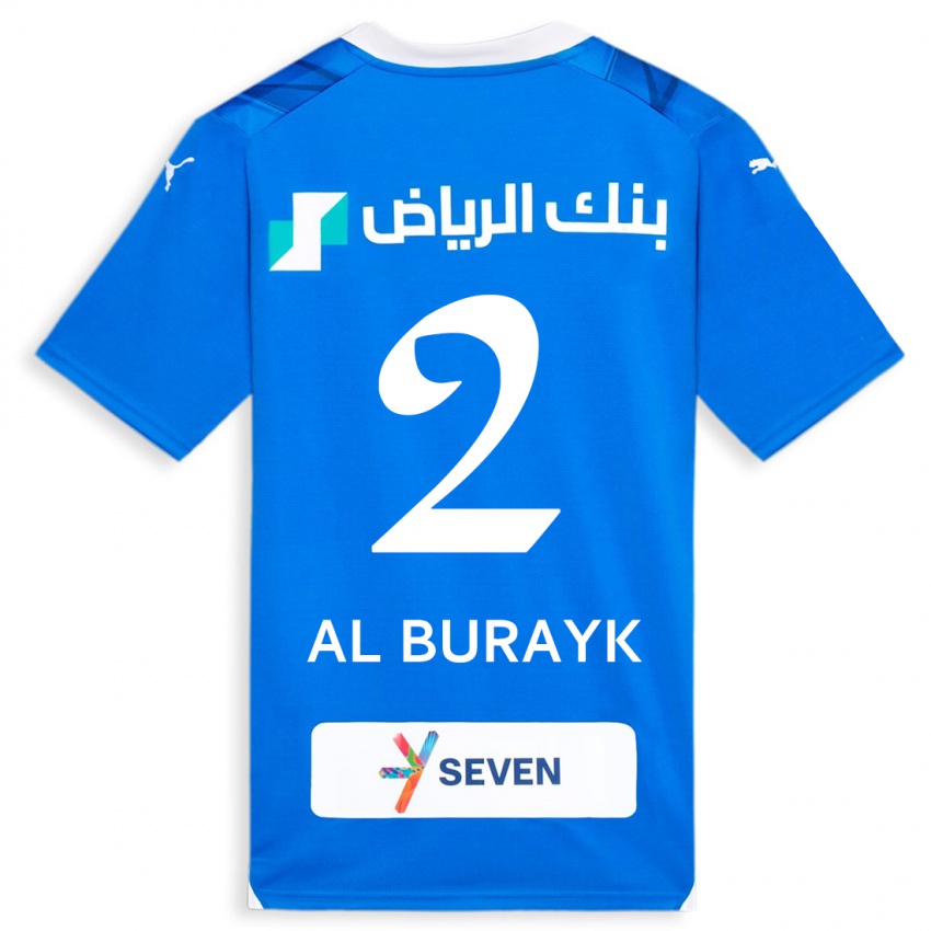 Dame Mohammed Al-Burayk #2 Blå Hjemmetrøye Drakt Trøye 2023/24 Skjorter T-Skjorte