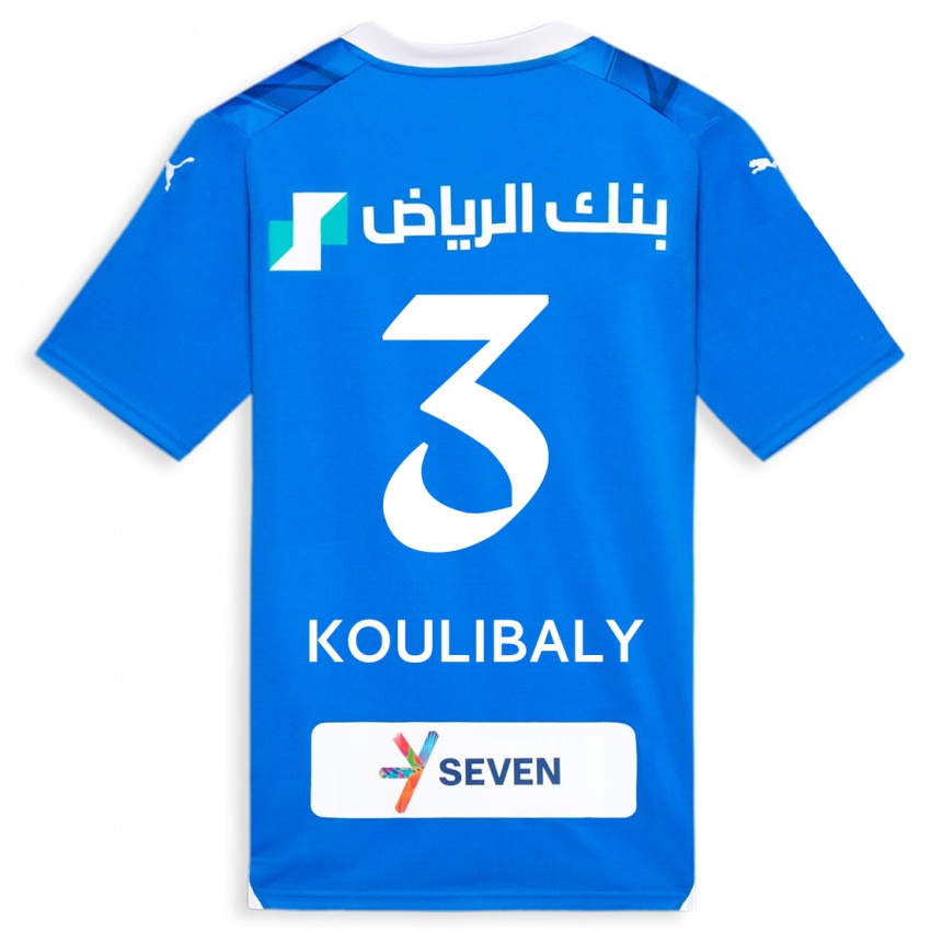Dame Kalidou Koulibaly #3 Blå Hjemmetrøye Drakt Trøye 2023/24 Skjorter T-Skjorte