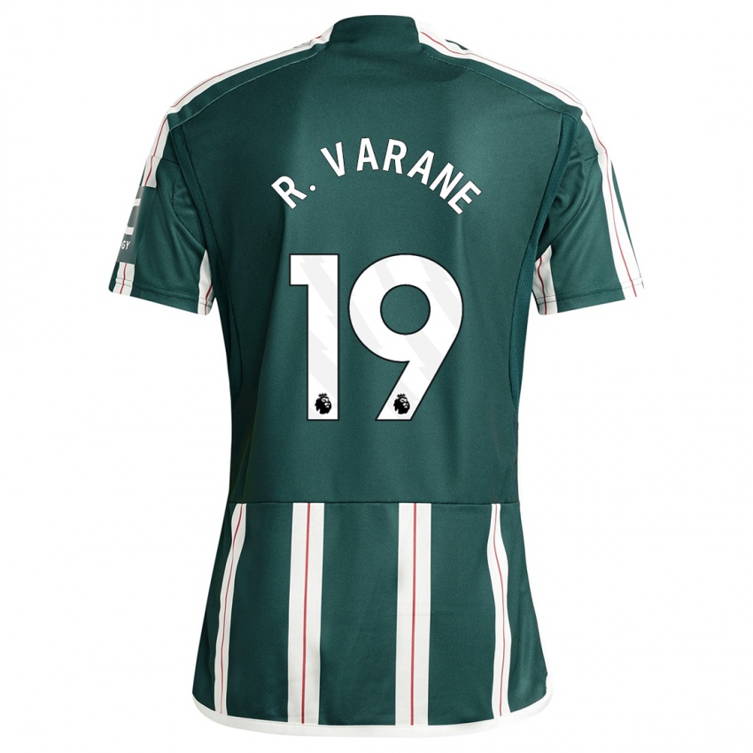 Dame Raphael Varane #19 Mørk Grønn Bortetrøye Drakt Trøye 2023/24 Skjorter T-Skjorte
