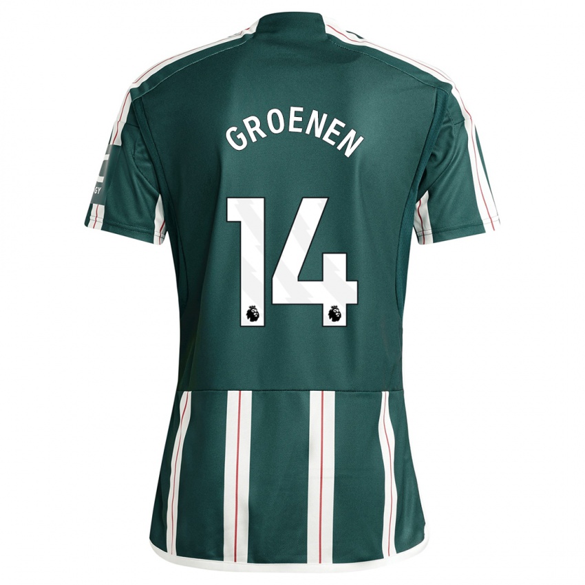 Dame Jackie Groenen #14 Mørk Grønn Bortetrøye Drakt Trøye 2023/24 Skjorter T-Skjorte