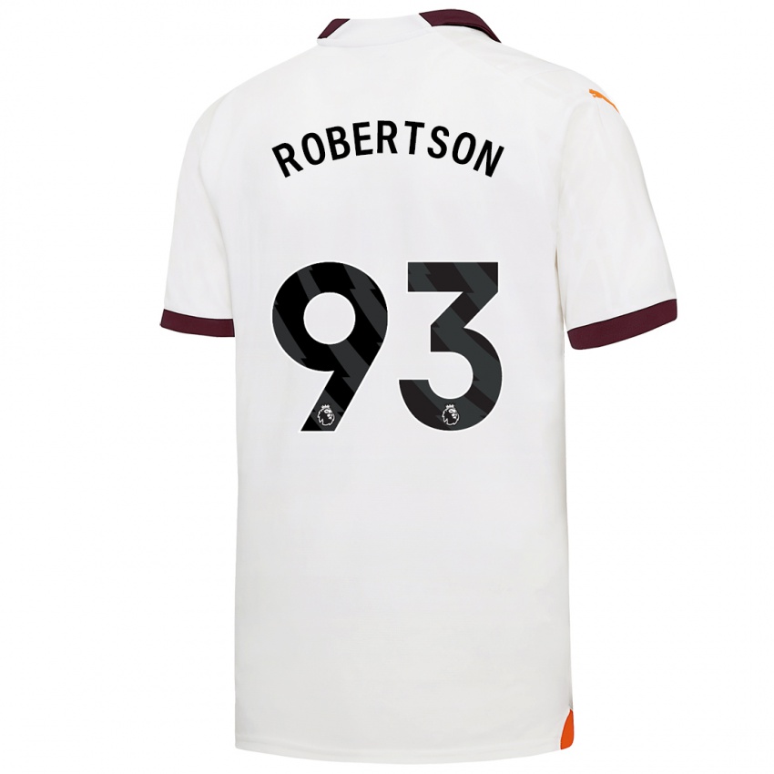 Dame Alex Robertson #93 Hvit Bortetrøye Drakt Trøye 2023/24 Skjorter T-Skjorte