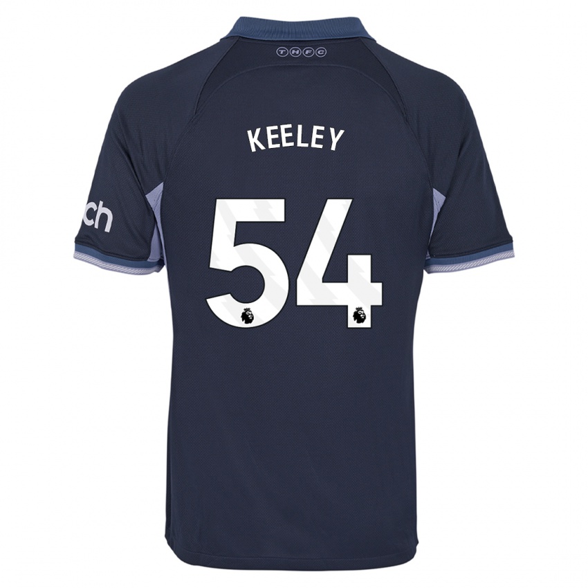 Dame Josh Keeley #54 Mørke Blå Bortetrøye Drakt Trøye 2023/24 Skjorter T-Skjorte