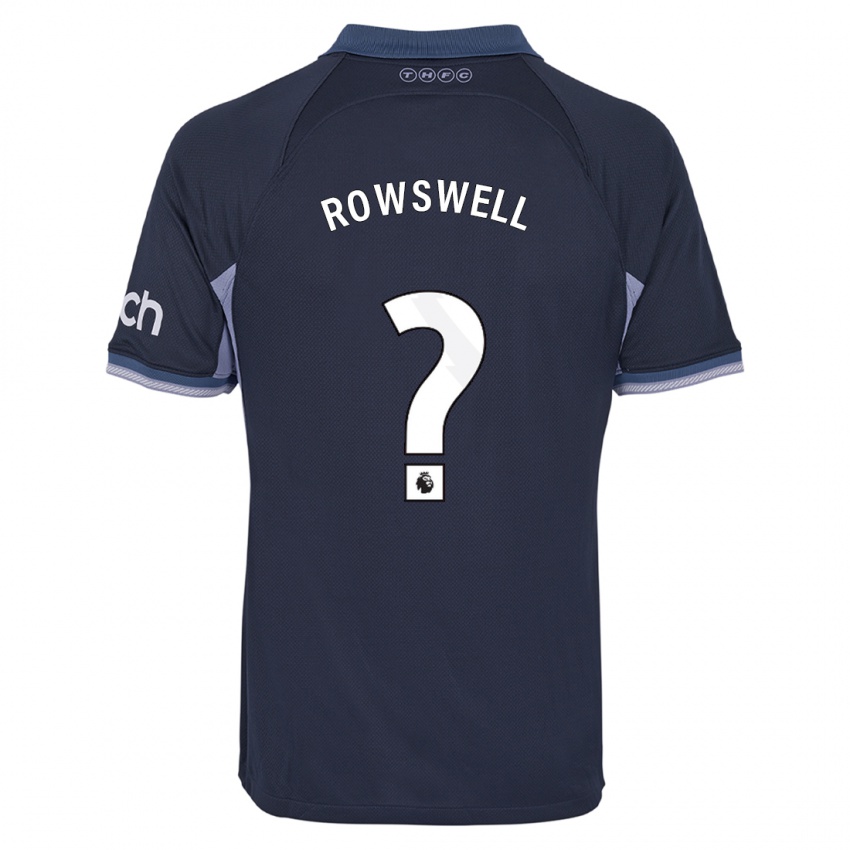 Dame James Rowswell #0 Mørke Blå Bortetrøye Drakt Trøye 2023/24 Skjorter T-Skjorte