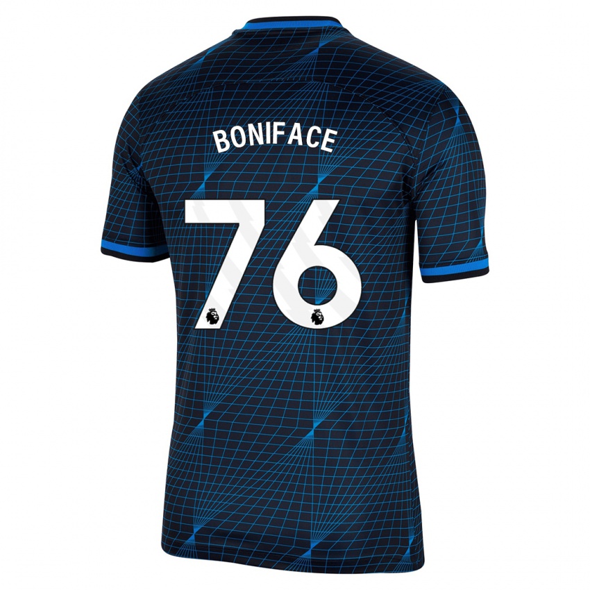 Dame Somto Boniface #76 Mørke Blå Bortetrøye Drakt Trøye 2023/24 Skjorter T-Skjorte