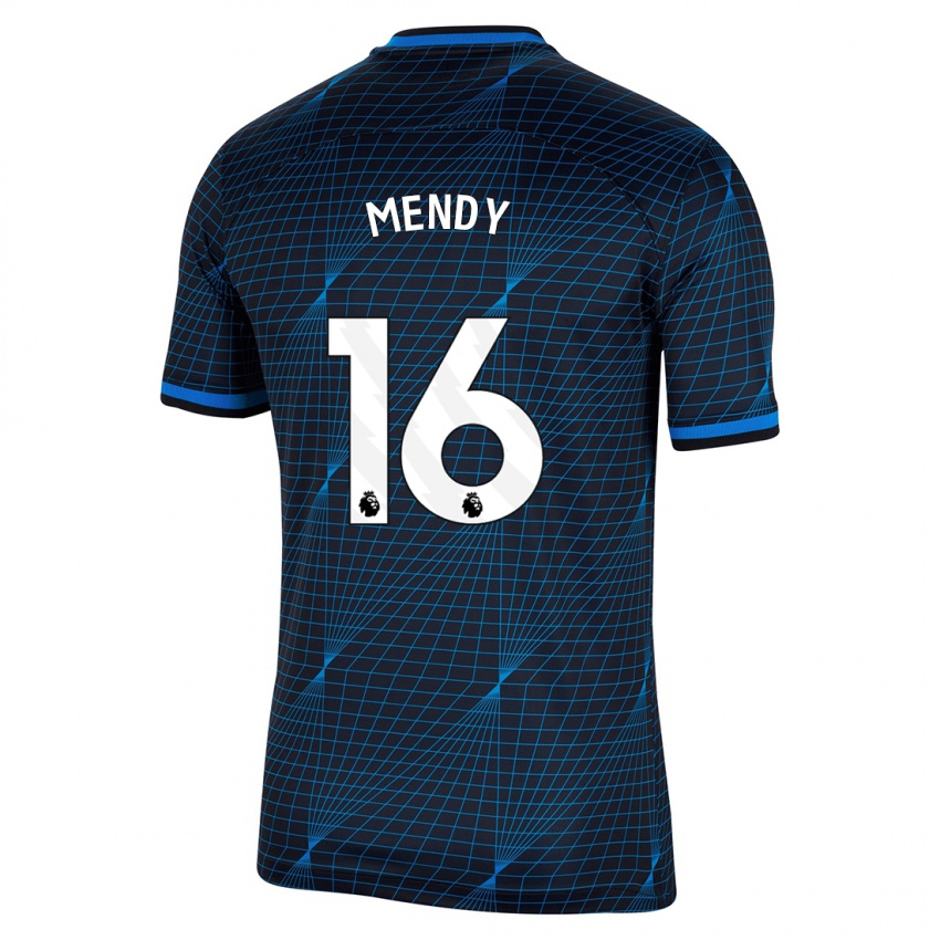 Dame Edouard Mendy #16 Mørke Blå Bortetrøye Drakt Trøye 2023/24 Skjorter T-Skjorte