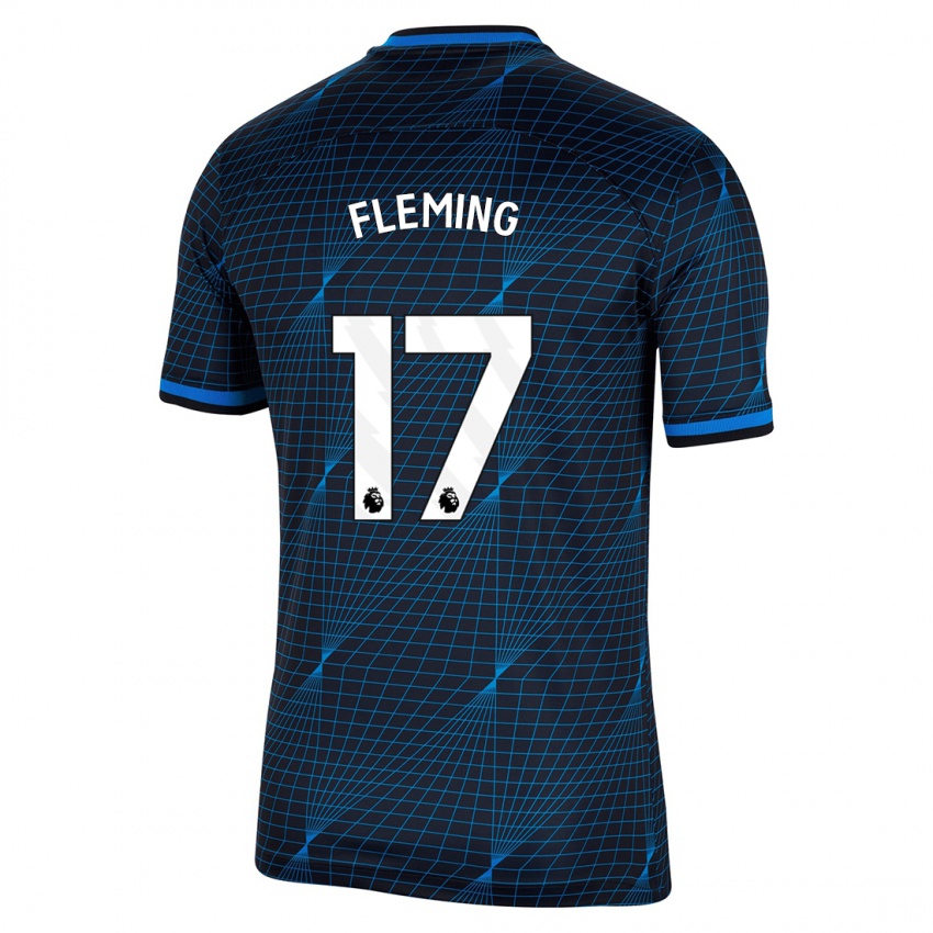 Dame Jessie Fleming #17 Mørke Blå Bortetrøye Drakt Trøye 2023/24 Skjorter T-Skjorte