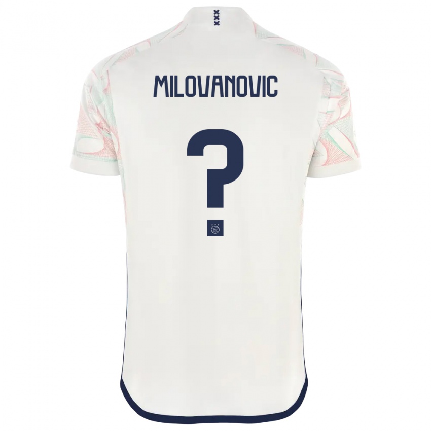 Dame Mateja Milovanovic #0 Hvit Bortetrøye Drakt Trøye 2023/24 Skjorter T-Skjorte