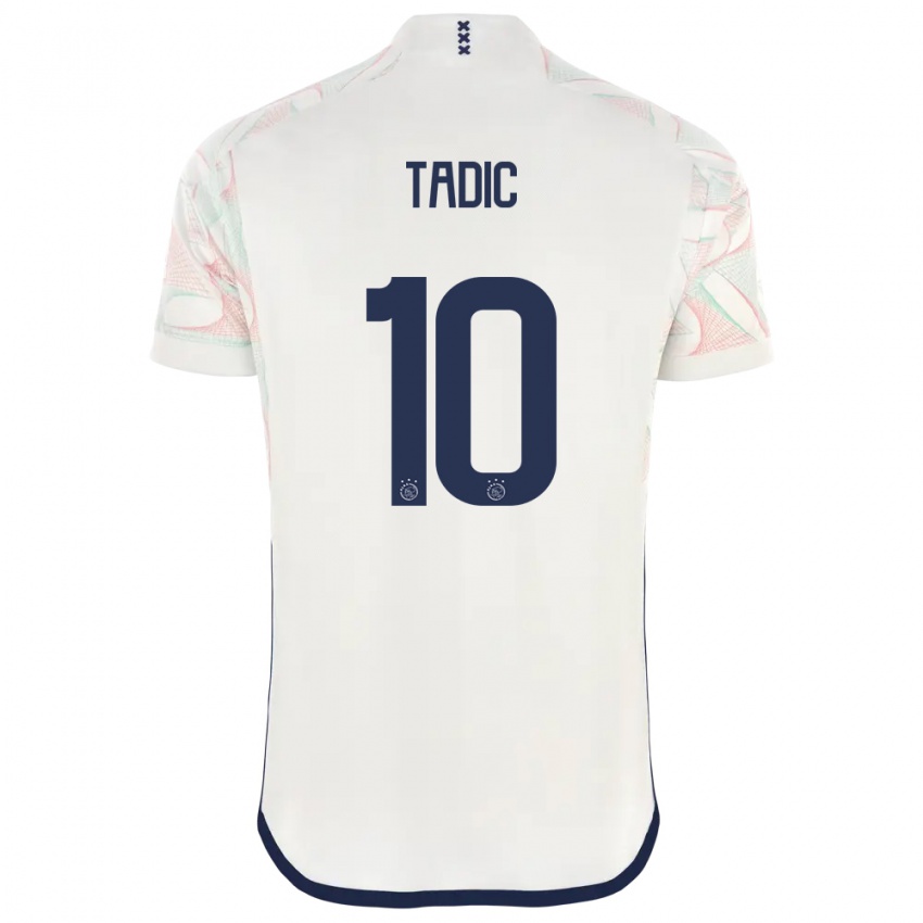 Dame Dusan Tadic #10 Hvit Bortetrøye Drakt Trøye 2023/24 Skjorter T-Skjorte