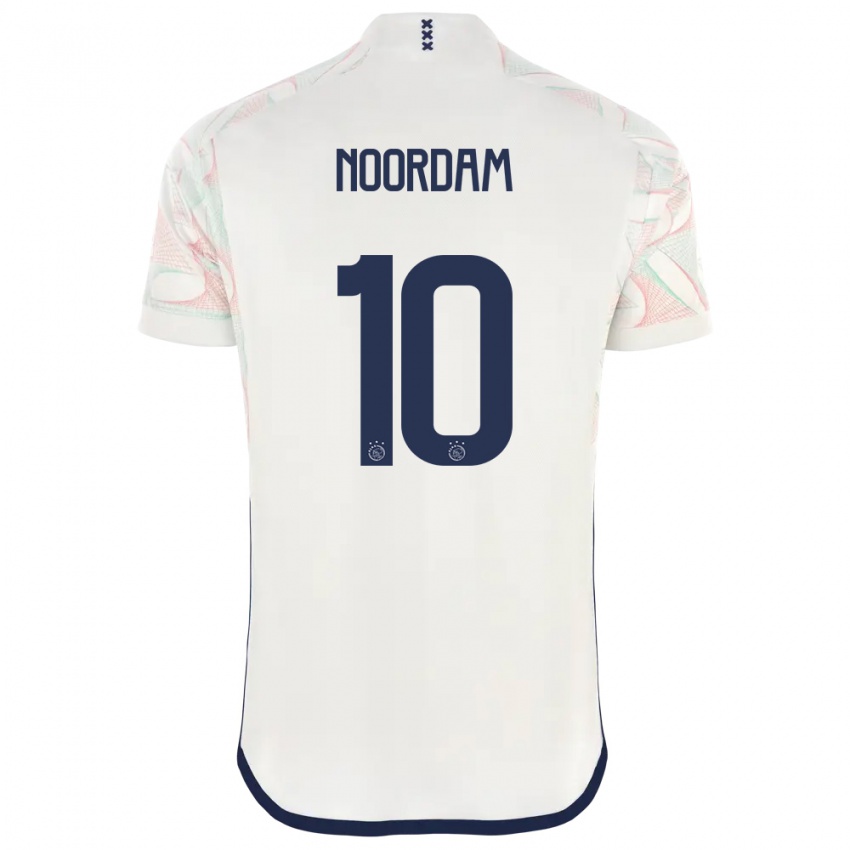 Dame Nadine Noordam #10 Hvit Bortetrøye Drakt Trøye 2023/24 Skjorter T-Skjorte