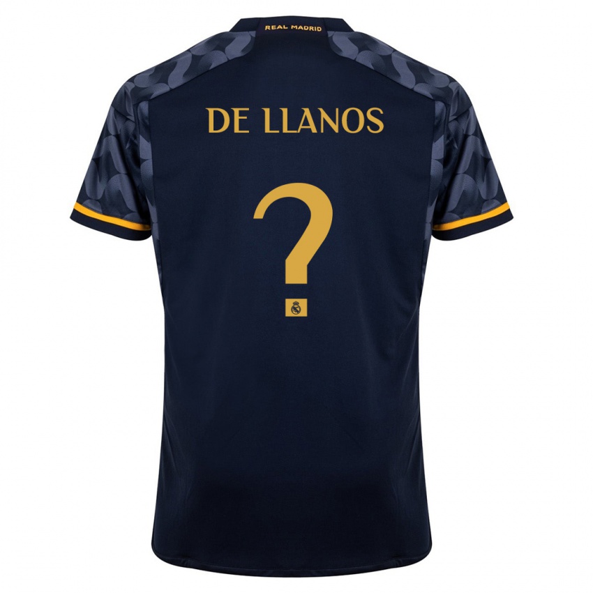 Dame Hugo De Llanos #0 Mørke Blå Bortetrøye Drakt Trøye 2023/24 Skjorter T-Skjorte