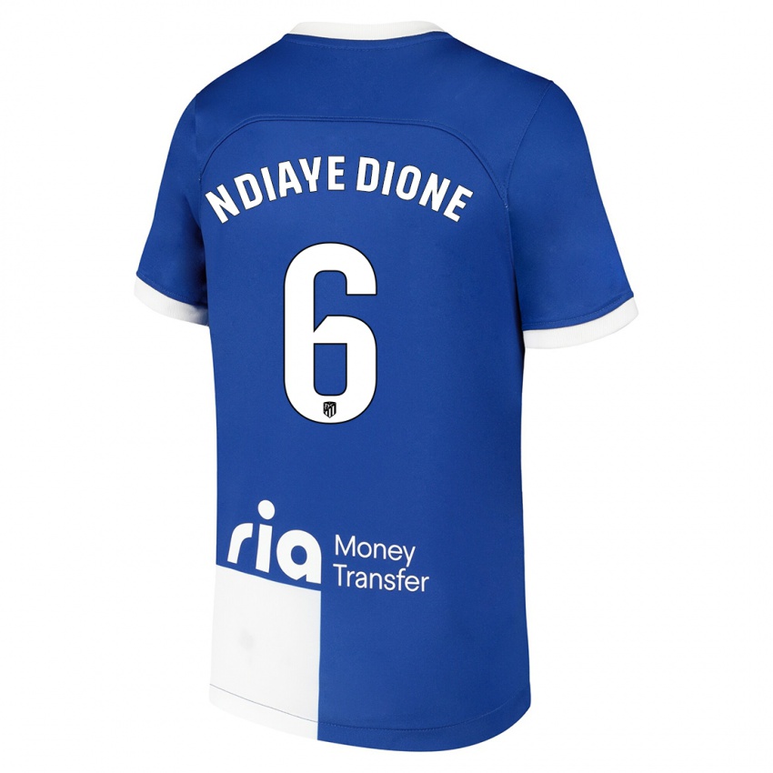 Dame Assane Ndiaye Dione #6 Blå Hvit Bortetrøye Drakt Trøye 2023/24 Skjorter T-Skjorte