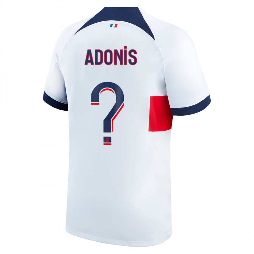Dame Erwan Adonis #0 Hvit Bortetrøye Drakt Trøye 2023/24 Skjorter T-Skjorte